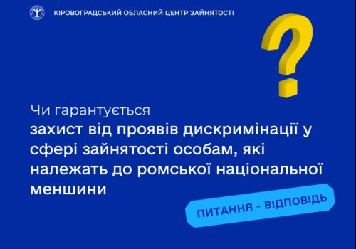 Чи гарантується захист від проявів дискримінації у сфері зайнятості особам, які належать до ромської національної меншини?