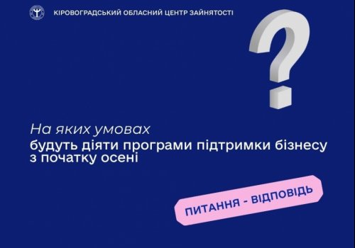 На яких умовах будуть діяти програми підтримки бізнесу з початку осені?