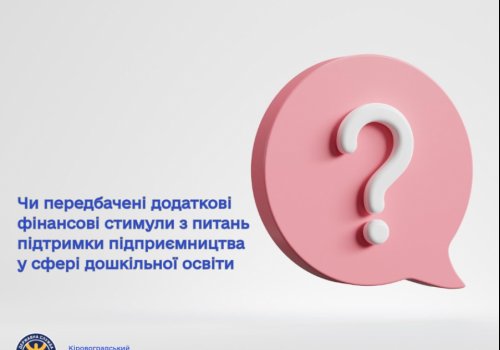 Чи передбачені додаткові фінансові стимули з питань підтримки підприємництва у сфері дошкільної освіти?