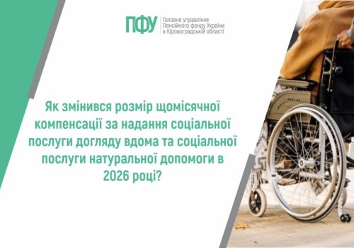 Як змінився розмір щомісячної компенсації за надання соціальної послуги догляду вдома та соціальної послуги натуральної допомоги в 2026 році?