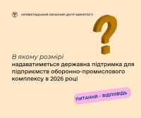 В якому розмірі надаватиметься державна підтримка для підприємств  оборонно-промислового комплексу в 2026 році?