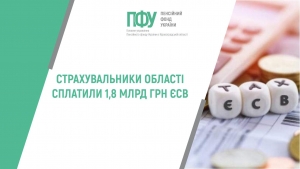 СТРАХУВАЛЬНИКИ ОБЛАСТІ СПЛАТИЛИ 1,8 МЛРД ГРН ЄСВ