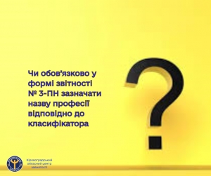 Чи обов’язково у формі звітності № 3-ПН зазначати назву професії відповідно до класифікатора?