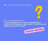 Які зміни відбулись у законодавстві з питань формування прогнозу потреби у  фахівцях та робітничих кадрах на ринку праці?