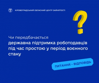 Чи передбачається державна підтримка роботодавців під час простою у період  воєнного стану?