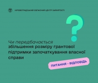 Чи передбачається збільшення розміру грантової підтримки  започаткування власної справи?