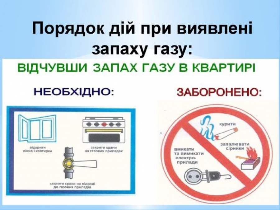 БЕЗПЕЧНЕ КОРИСТУВАННЯ ГАЗОМ У ПОБУТІ