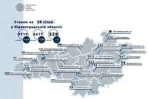 Коронавірус на Кіровоградщині станом на 28 січня: 45 захворіли, 139 одужали, 3 померли