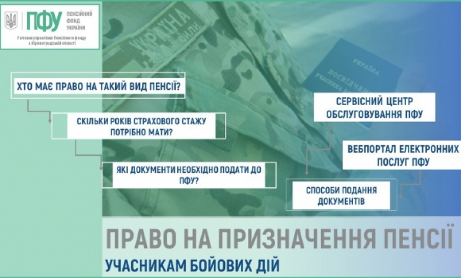 Право на призначення пенсії учасникам бойових дій