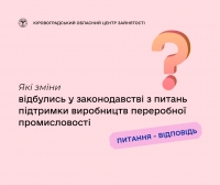 Які зміни відбулись у законодавстві з питань підтримки виробництв  переробної промисловості?